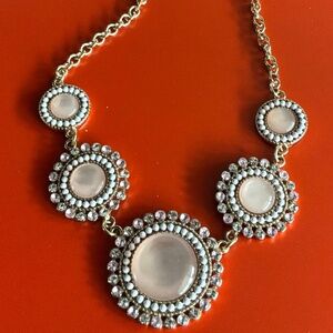 Joe Fresh necklace gold toned chain with pink stones